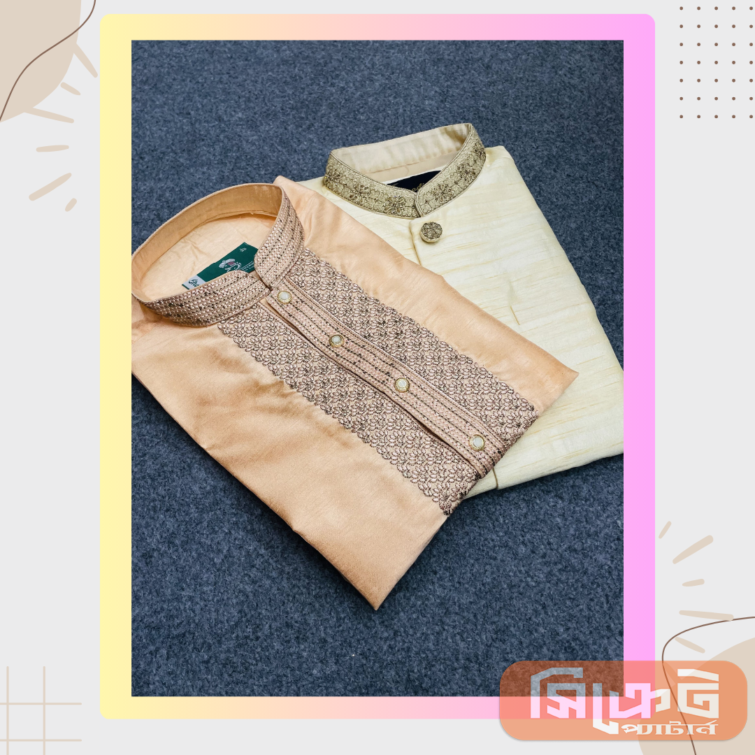 এক্সক্লুসিভ ডিজাইনার পাঞ্জাবি | রিচ এমব্রয়ডারি | প্রিমিয়াম ফ্যাব্রিক - Image 2