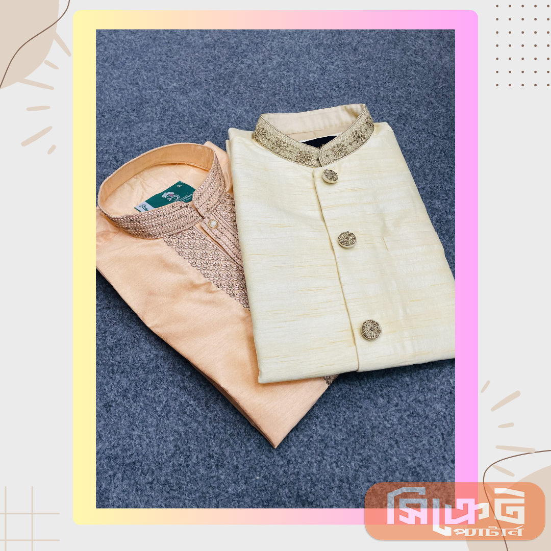 এক্সক্লুসিভ ডিজাইনার পাঞ্জাবি | রিচ এমব্রয়ডারি | প্রিমিয়াম ফ্যাব্রিক - Image 3