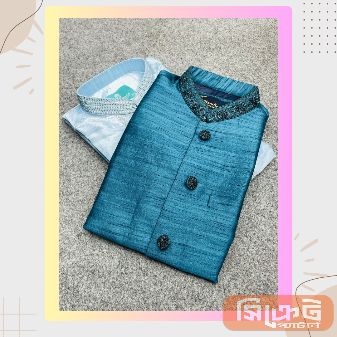 এক্সক্লুসিভ ডিজাইনার পাঞ্জাবি | রিচ এমব্রয়ডারি | প্রিমিয়াম ফ্যাব্রিক - Image 4