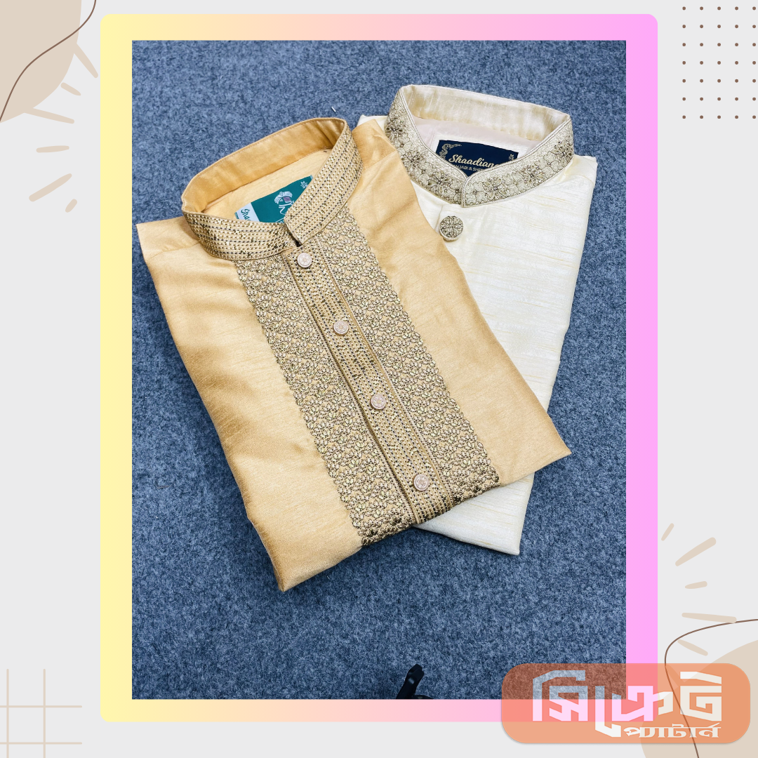 এক্সক্লুসিভ ডিজাইনার পাঞ্জাবি | রিচ এমব্রয়ডারি | প্রিমিয়াম ফ্যাব্রিক - Image 10