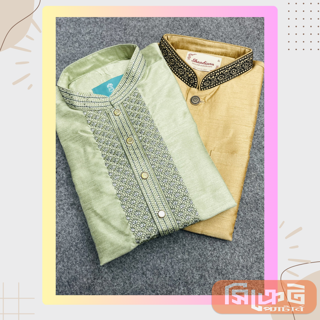 এক্সক্লুসিভ ডিজাইনার পাঞ্জাবি | রিচ এমব্রয়ডারি | প্রিমিয়াম ফ্যাব্রিক - Image 12