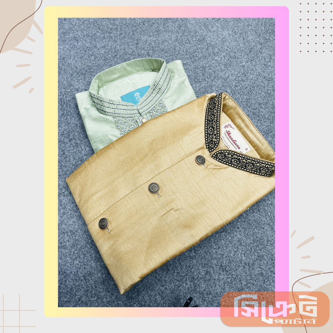 এক্সক্লুসিভ ডিজাইনার পাঞ্জাবি | রিচ এমব্রয়ডারি | প্রিমিয়াম ফ্যাব্রিক - Image 13