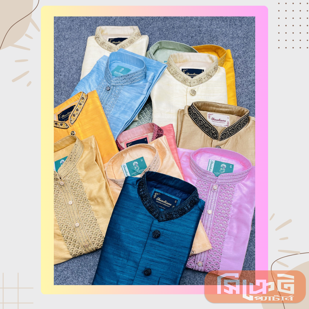 এক্সক্লুসিভ ডিজাইনার পাঞ্জাবি | রিচ এমব্রয়ডারি | প্রিমিয়াম ফ্যাব্রিক - Image 14